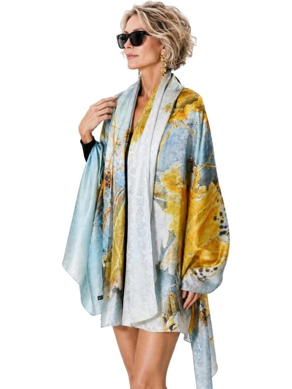 Extra Large 100% Mulberry Silk Scarf Shawl Wrap for Women - Luxurious Fashion